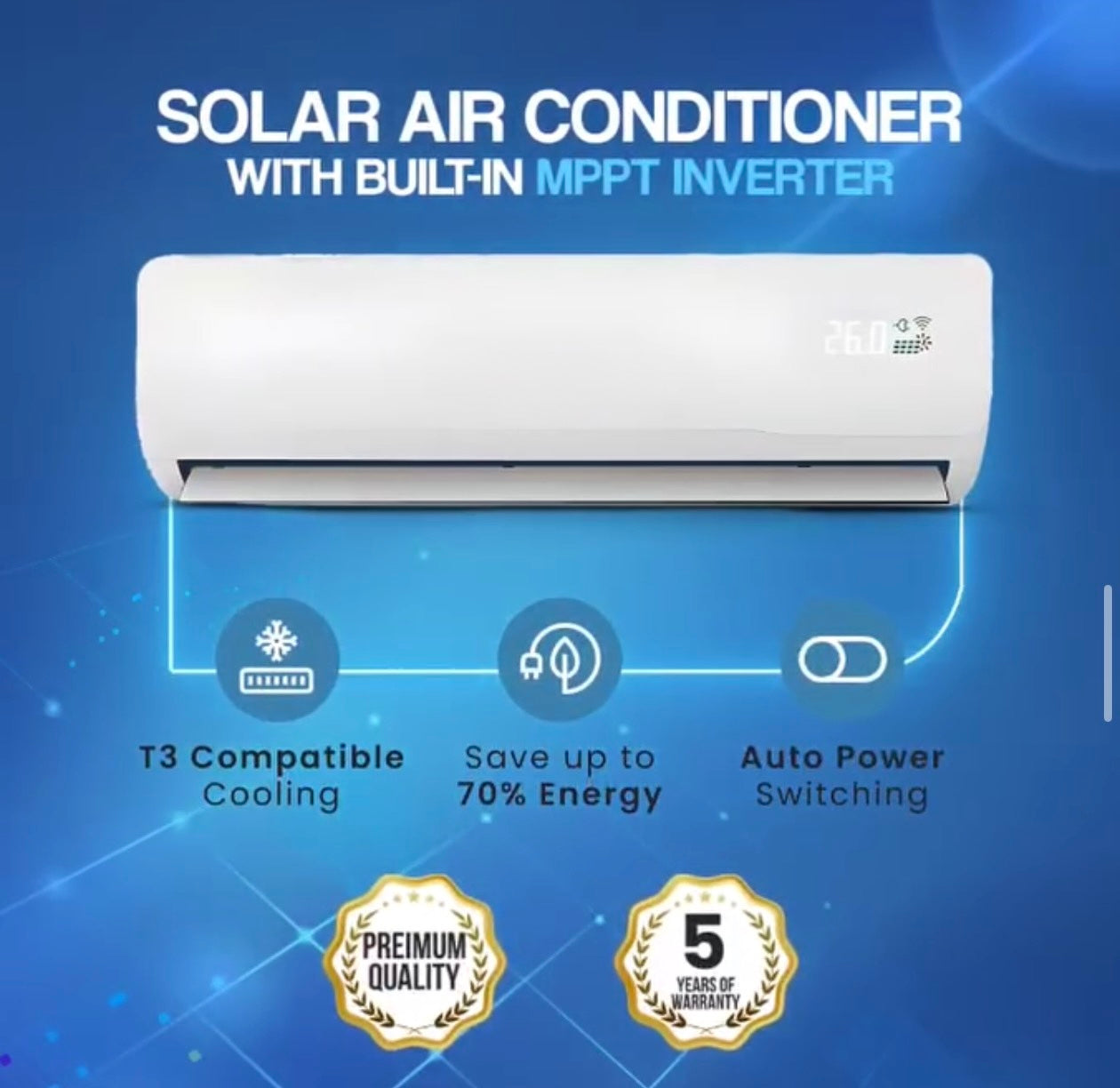 Solar Air Conditioner -18,000 BTU